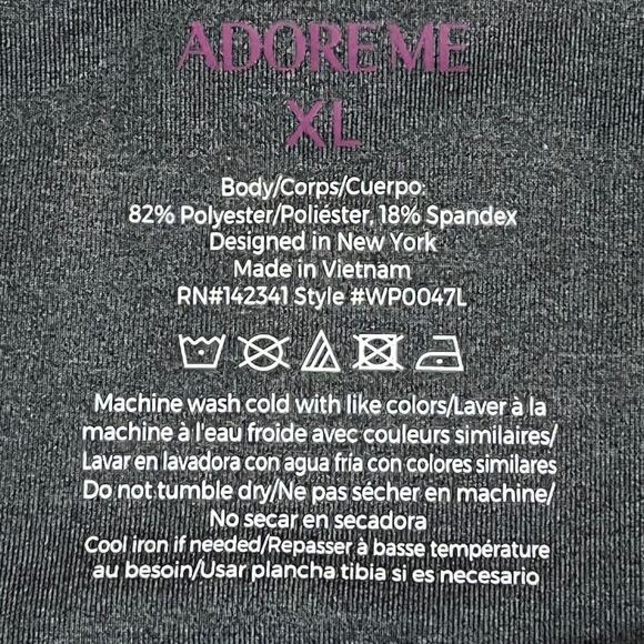 Adore Me Women's Haley Heather Shorty Biker Shorts XL Gray High Waist Athletic - Picture 4 of 4